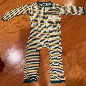 Kickee Pants Footless Long Sleeve Onesie Coverall Pajamas- size 6-9 months